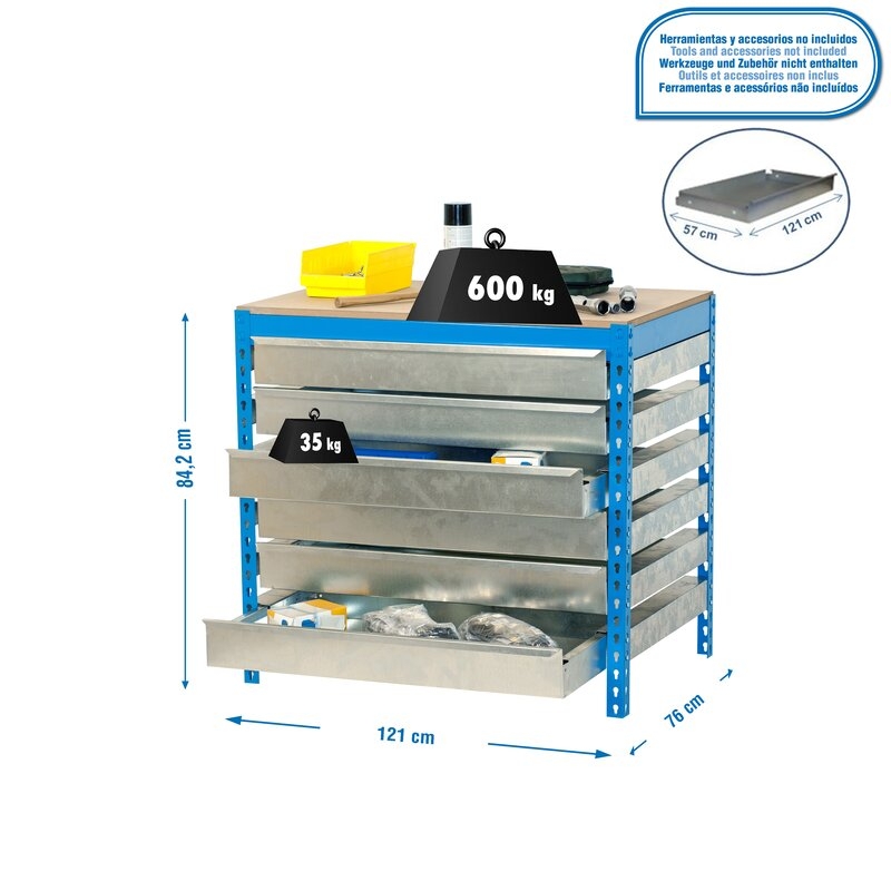 Banco tbjo 84,2x121x76cm Az SIMONRACK