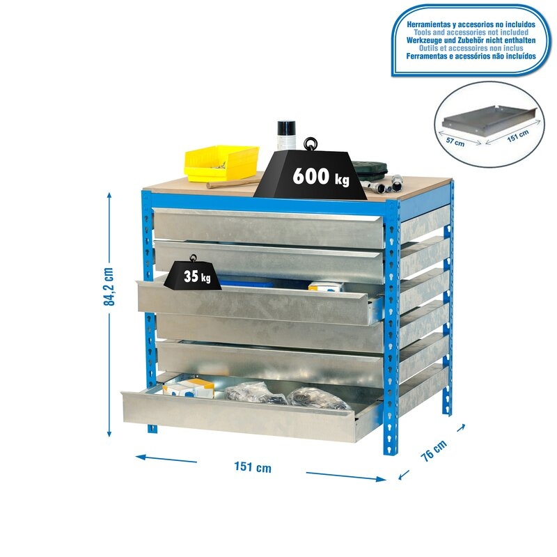 Banco tbjo 84,2x151x76cm Az SIMONRACK