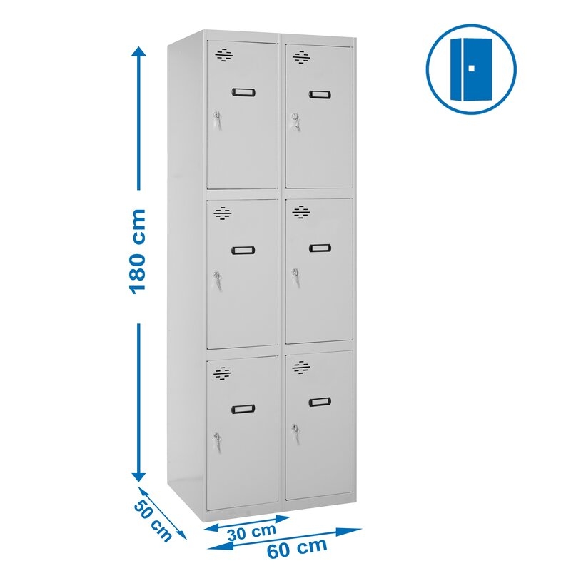 Taquilla met 180x60x50cm Gr SIMONRACK