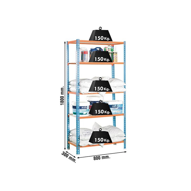 Estantería metálica Azul/Naranja SIMONRACK