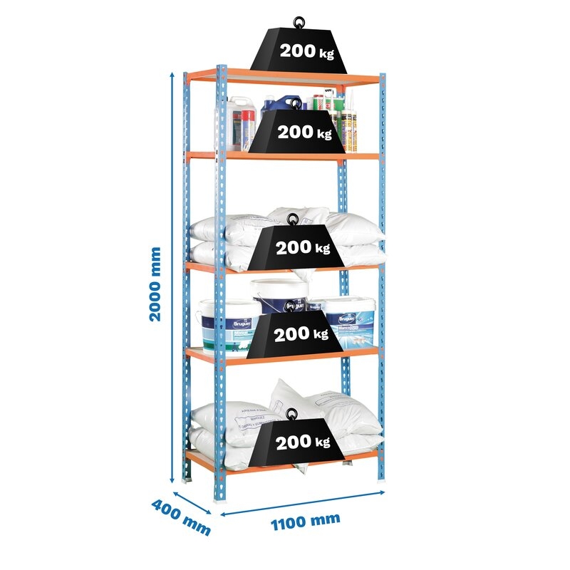 Estantería metálica Azul/Naranja SIMONRACK