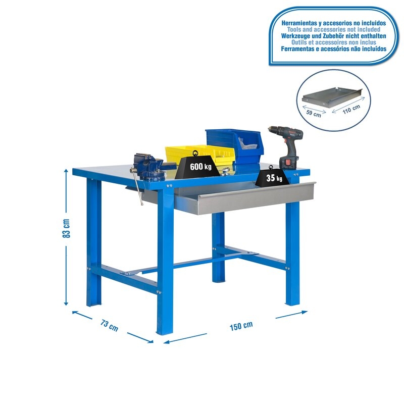 Banco tbjo 83x150x73cm Az SIMONRACK