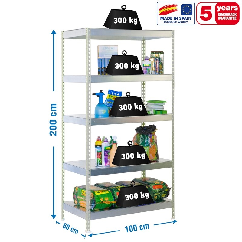 Estantería met 200x100x60cm Ga SIMONRACK
