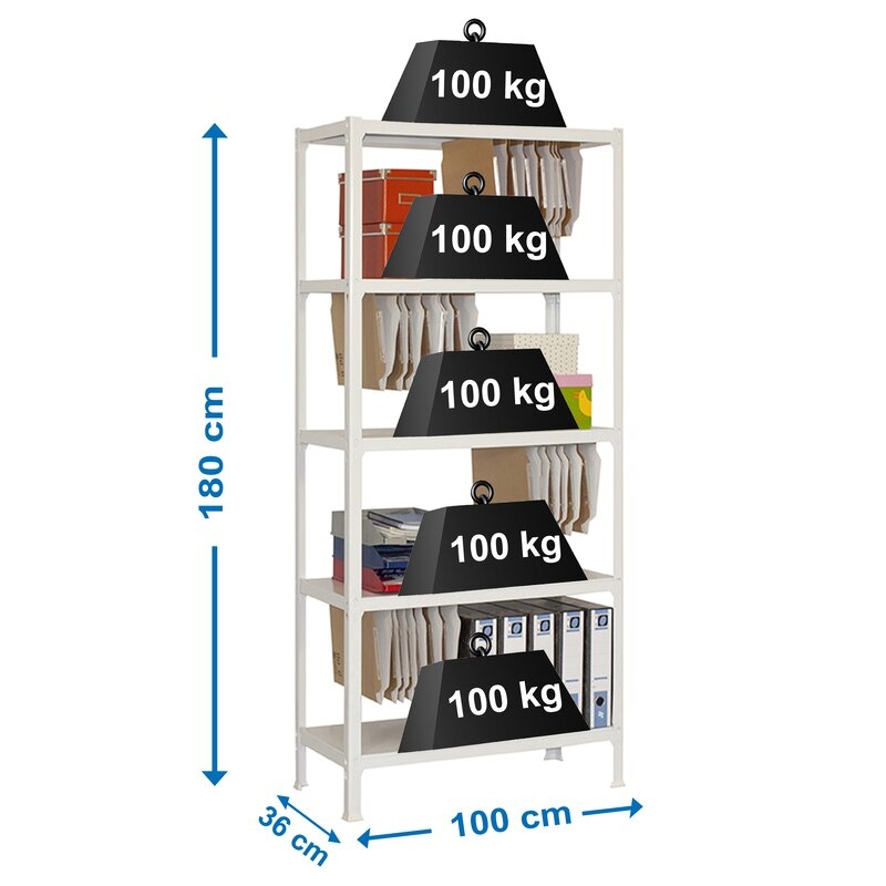 Estantería met 180x100x36cm Bl SIMONRACK