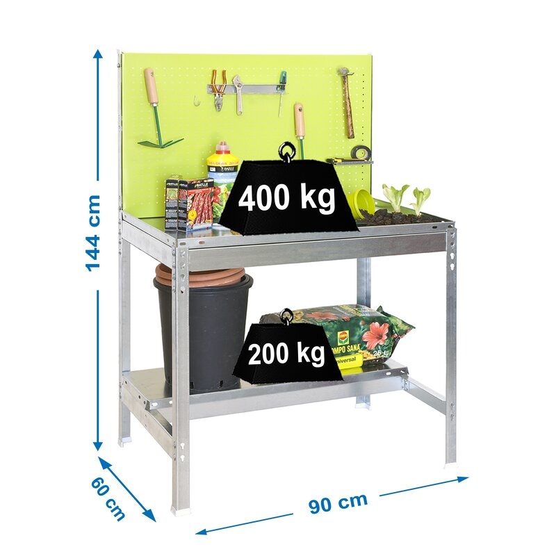 Banco trabajo 144x90x60cm Ga SIMONRACK
