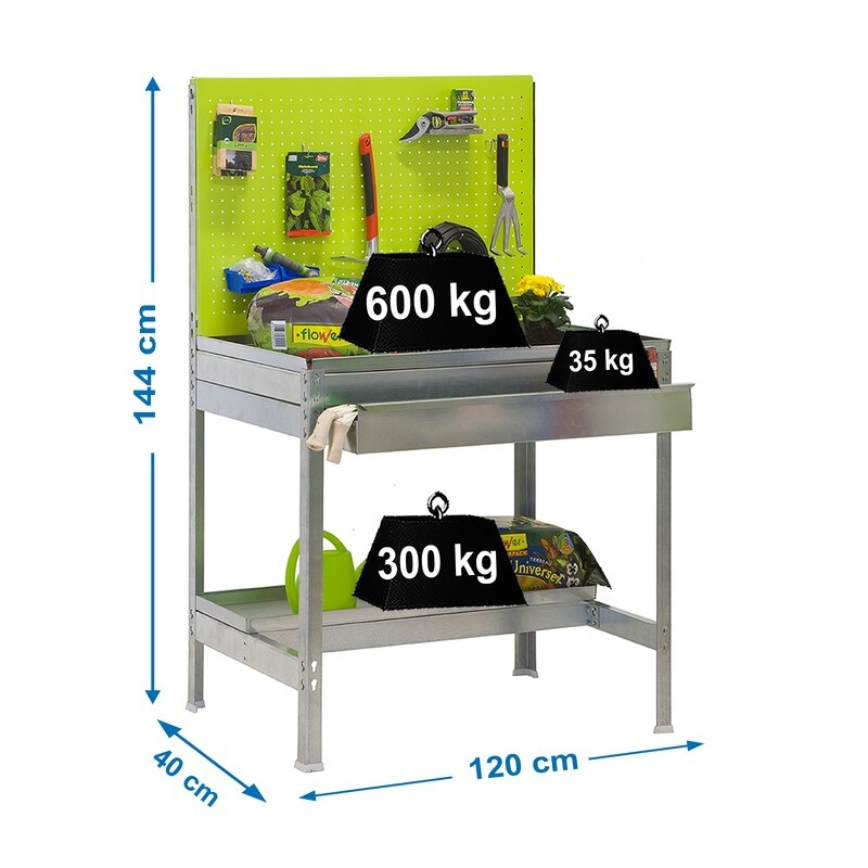 Banco trabajo 144x120x40cm Ga SIMONRACK