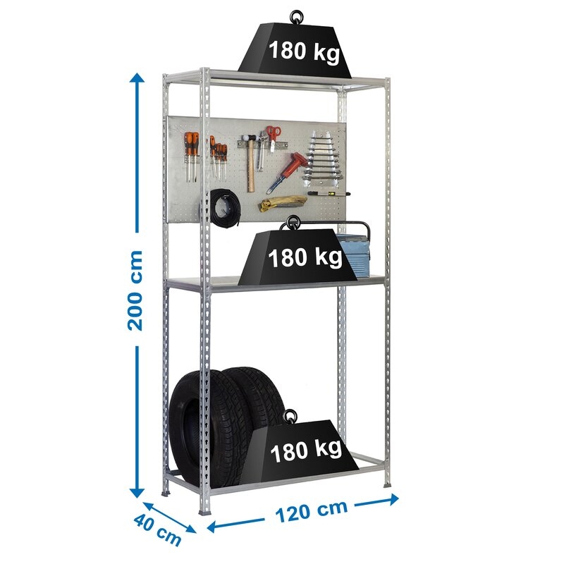 Estantería met 200x120x40cm Ga SIMONRACK