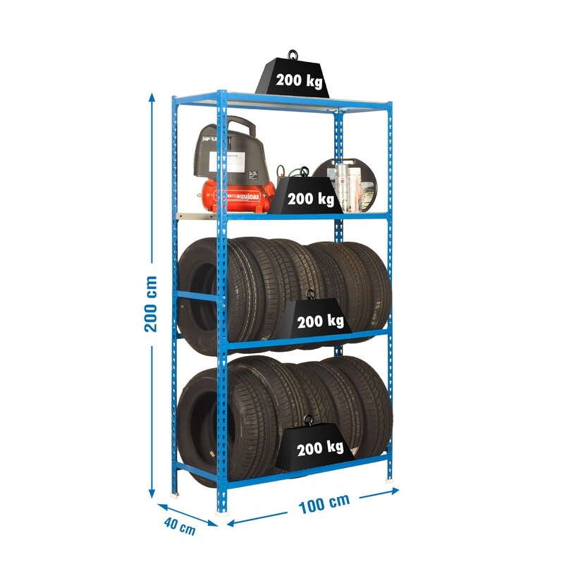 Estantería met 200x100x40cm Az SIMONRACK