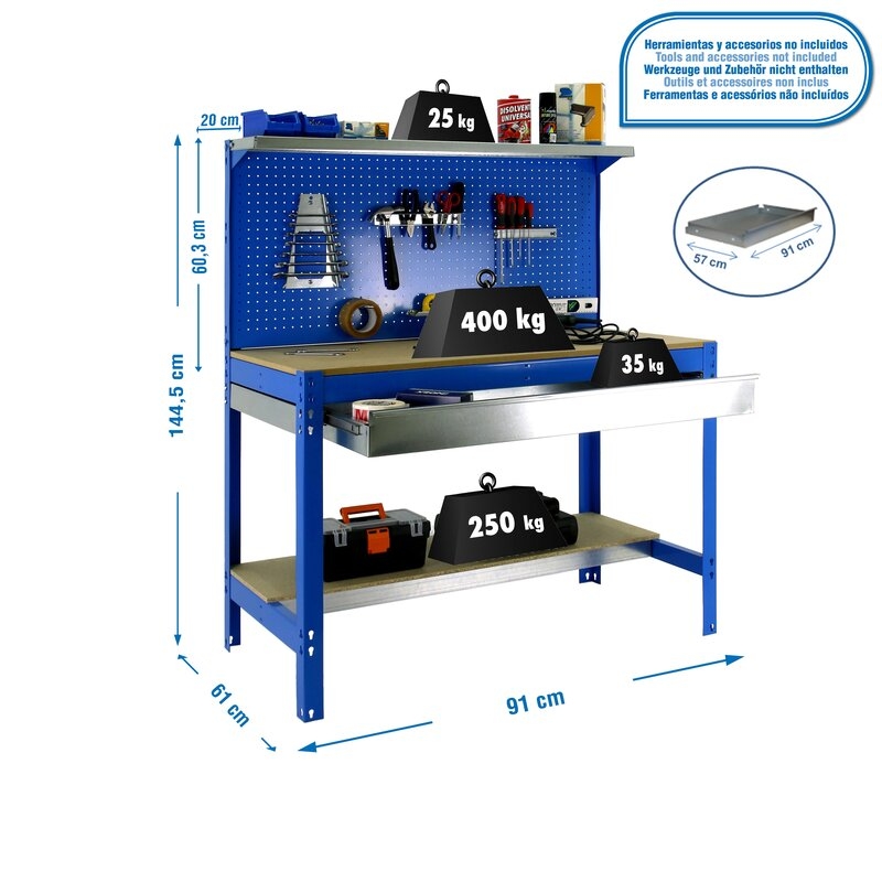 Banco tbjo 144,5x91x61cm Az SIMONRACK
