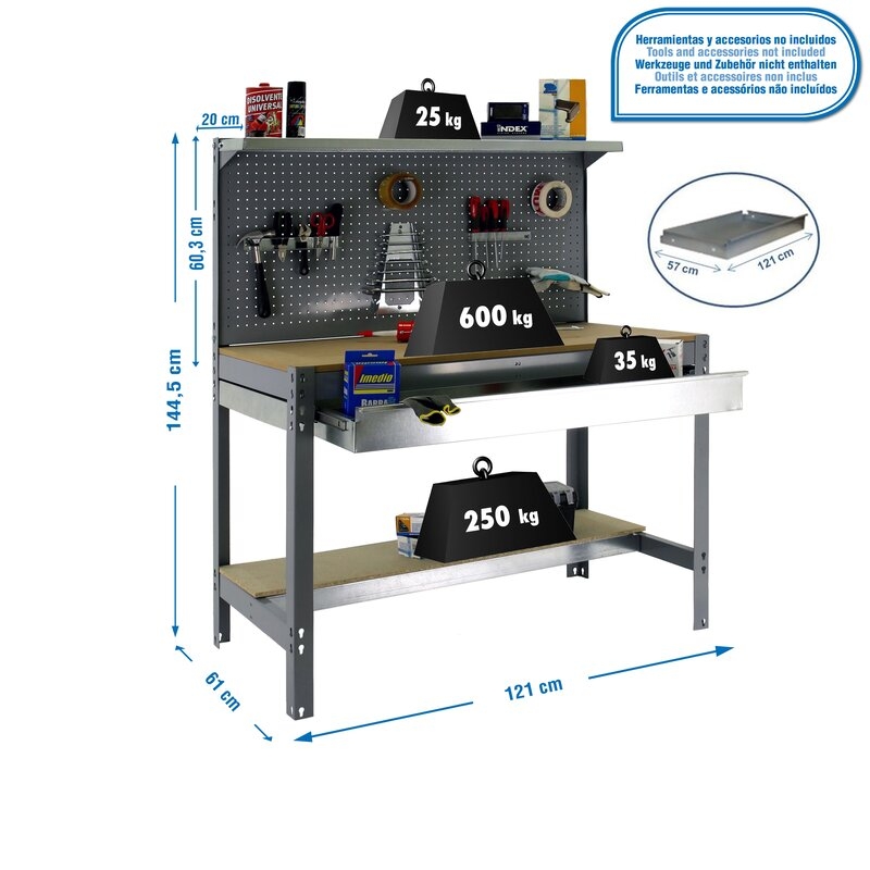 Banco tbjo 144,5x121x61cm Gr SIMONRACK