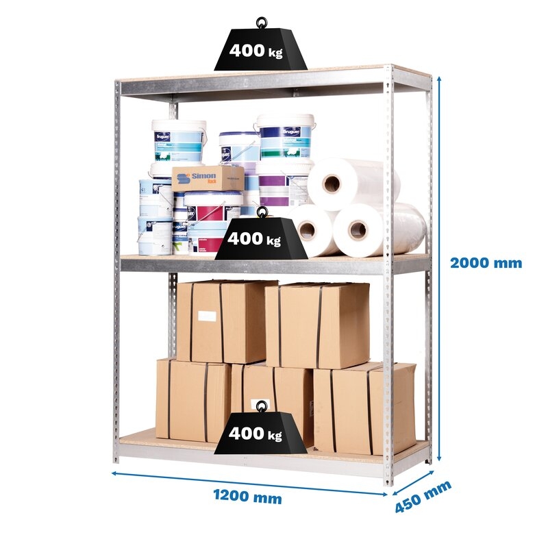 Estantería met 200x120x45cm GA SIMONRACK