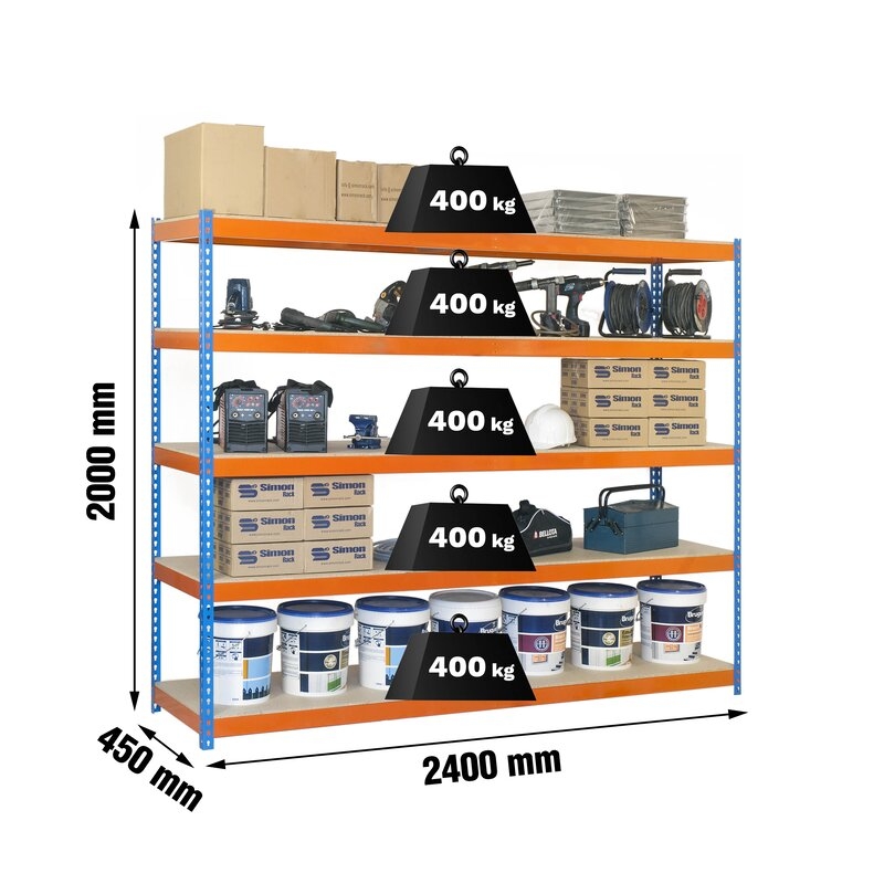 Estantería metálica Azul Naranja SIMONRACK
