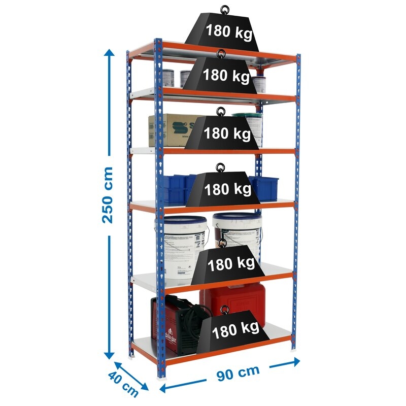 Estantería met 250x90x40cm A/N SIMONRACK
