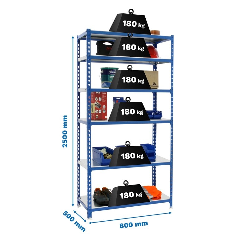 Estantería met 250x80x50cm AzG SIMONRACK