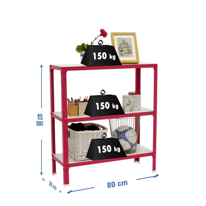 Estantería met 90x80x30cm Rosa SIMONRACK