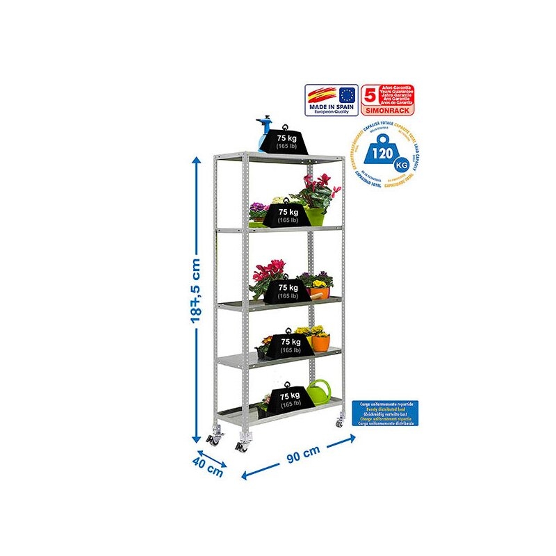 Est. jardin 191,5x90x40cmGa SIMONRACK