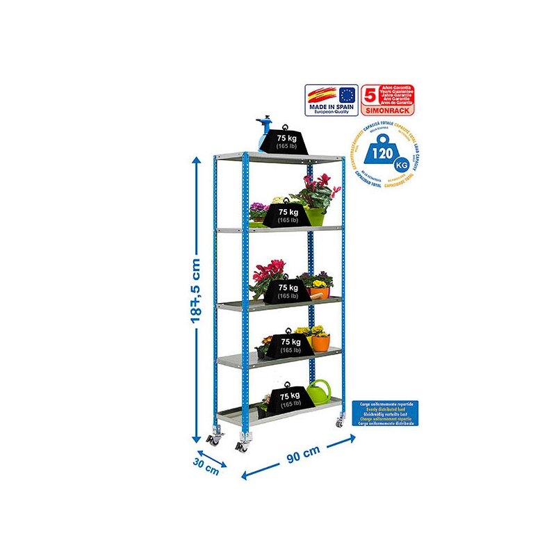 Est. jardin 191,5x90x30cmAz SIMONRACK