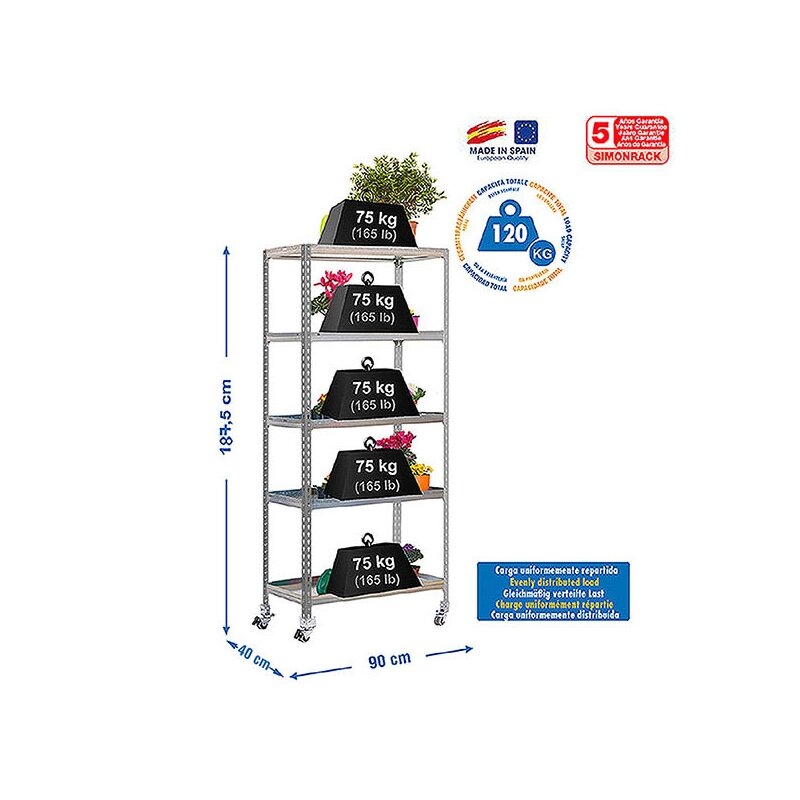 Est. jardin 191,5x90x40cmGr SIMONRACK