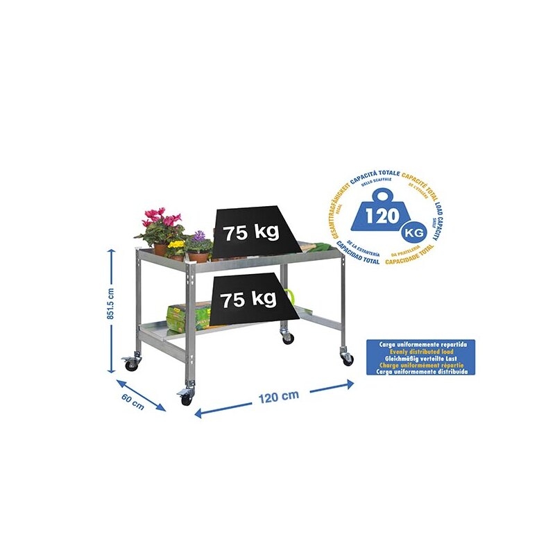 Est. ac inox 95,5x120x60cmGr SIMONRACK