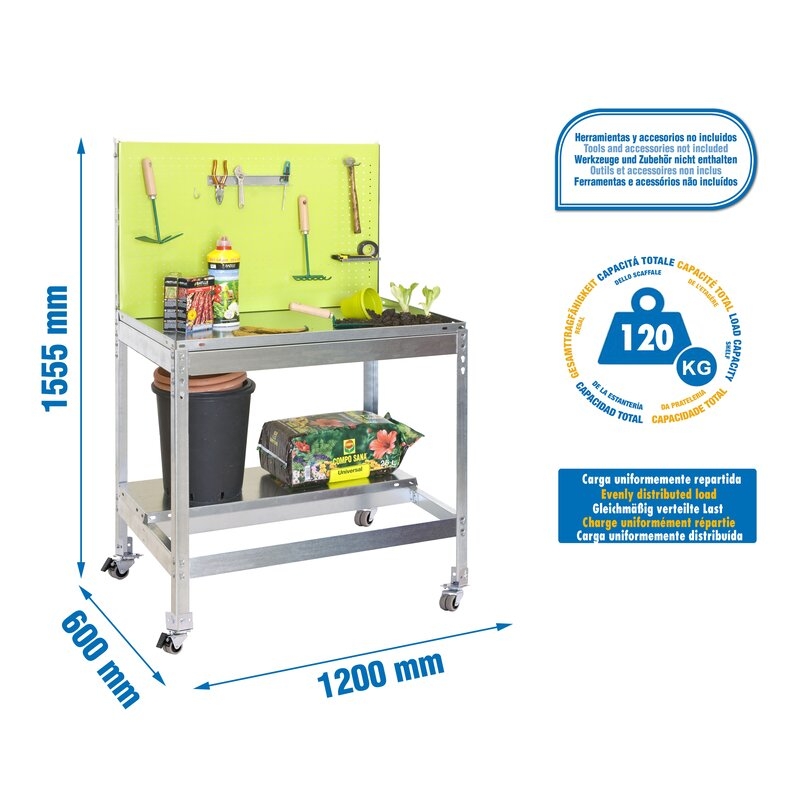 Est. ac inox 155,5x120x60cmVe SIMONRACK