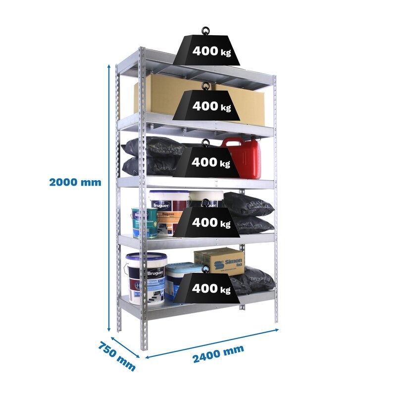Estantería met200x240x75cm Gal SIMONRACK