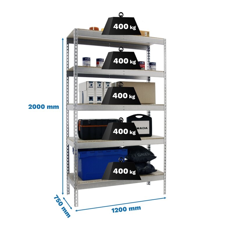 Estantería met 200x120x75cm GA SIMONRACK