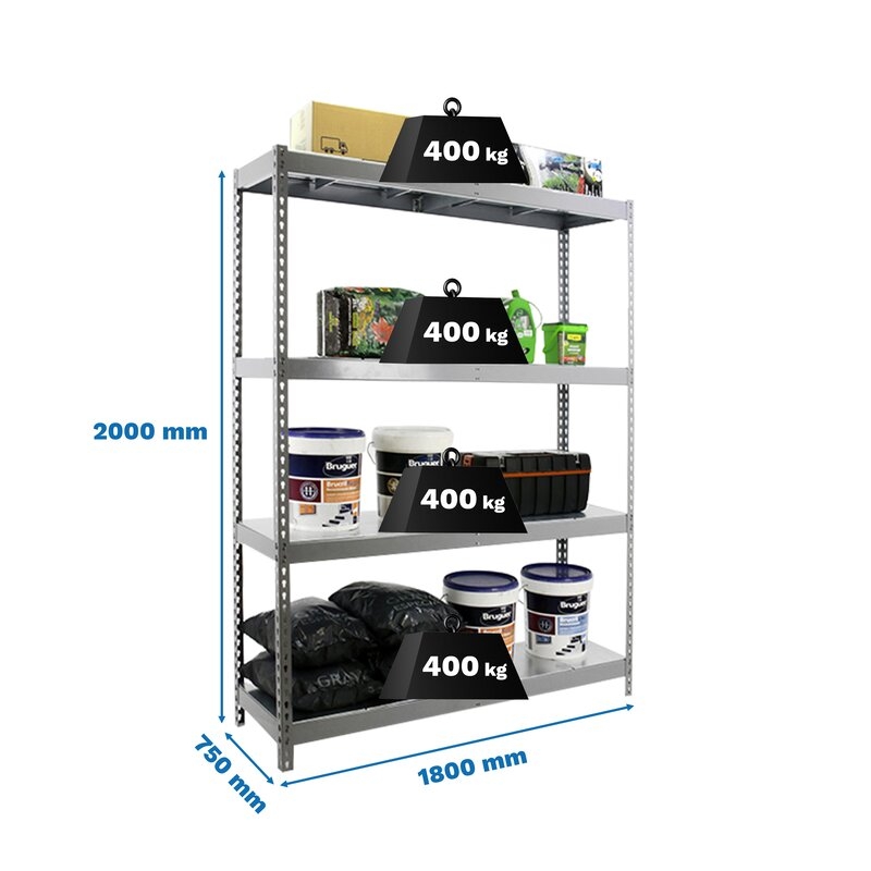 Estantería met 200x180x75cm GA SIMONRACK
