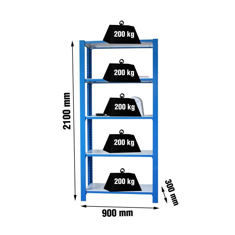 Estantería met 210x90x30cm Az SIMONRACK