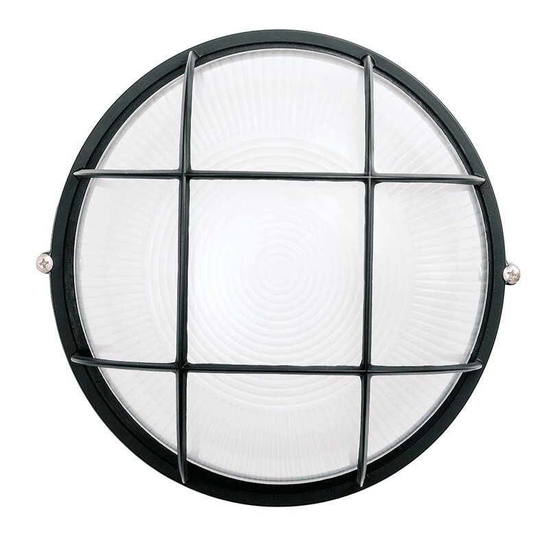 Aplique redondo rejilla lubeck negro luxform