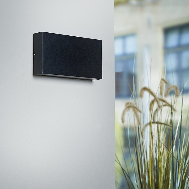 Aplique exterior Bern LED 12W 220V negro Luxform