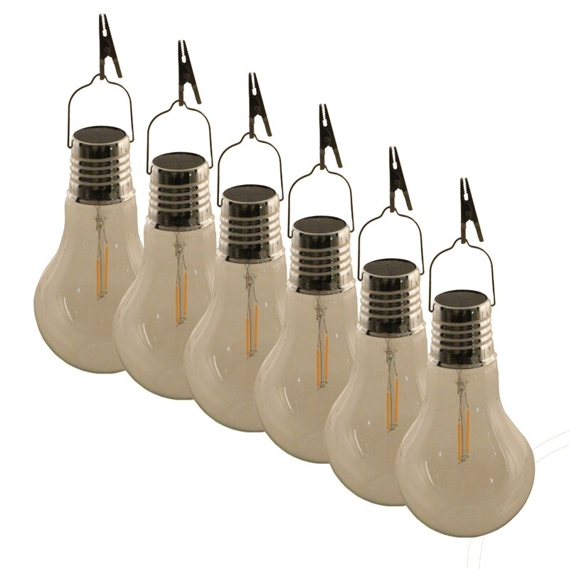 Kit 6 Unidades Bombilla Solar Cristal Filamento Luxform