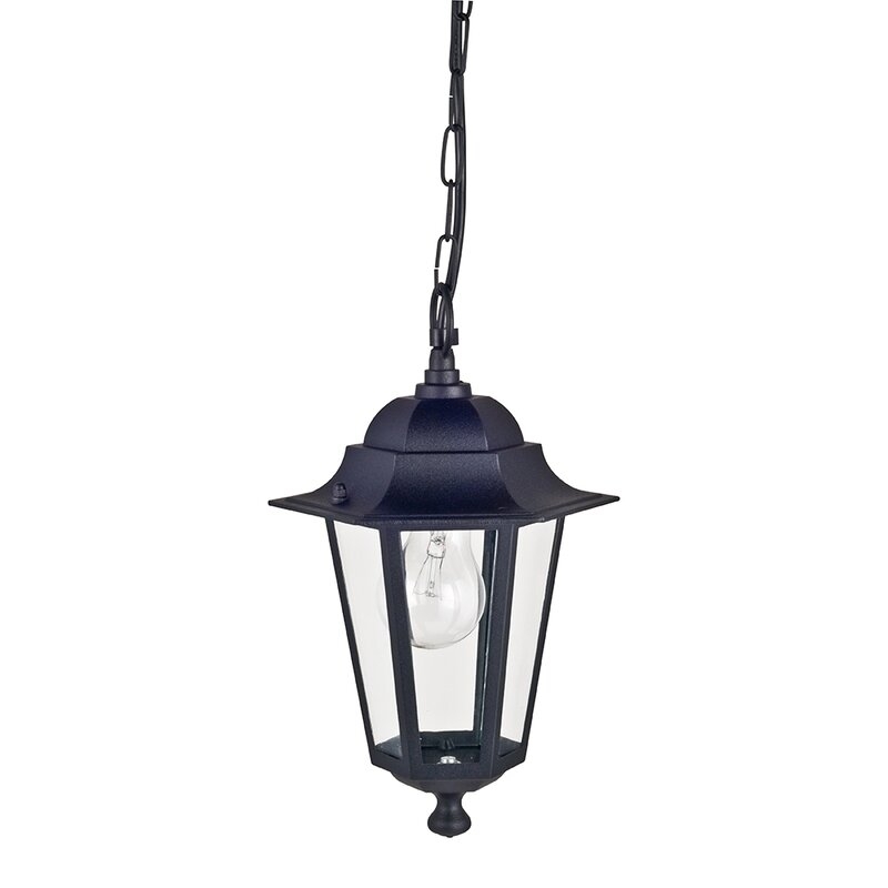 Farola colgante orlando negro luxform