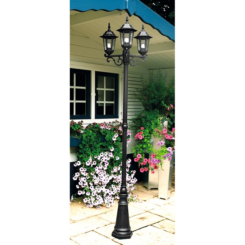 Farol orlando 3 lámparas 2,17m negro luxform