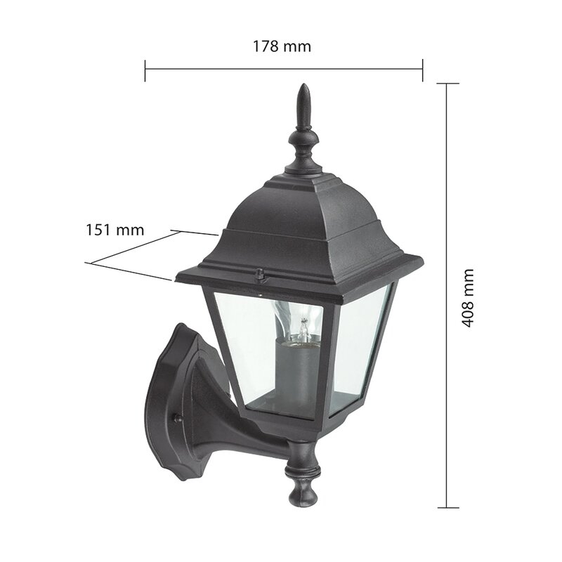 Aplique Ascendente Colorado Negro Luxform