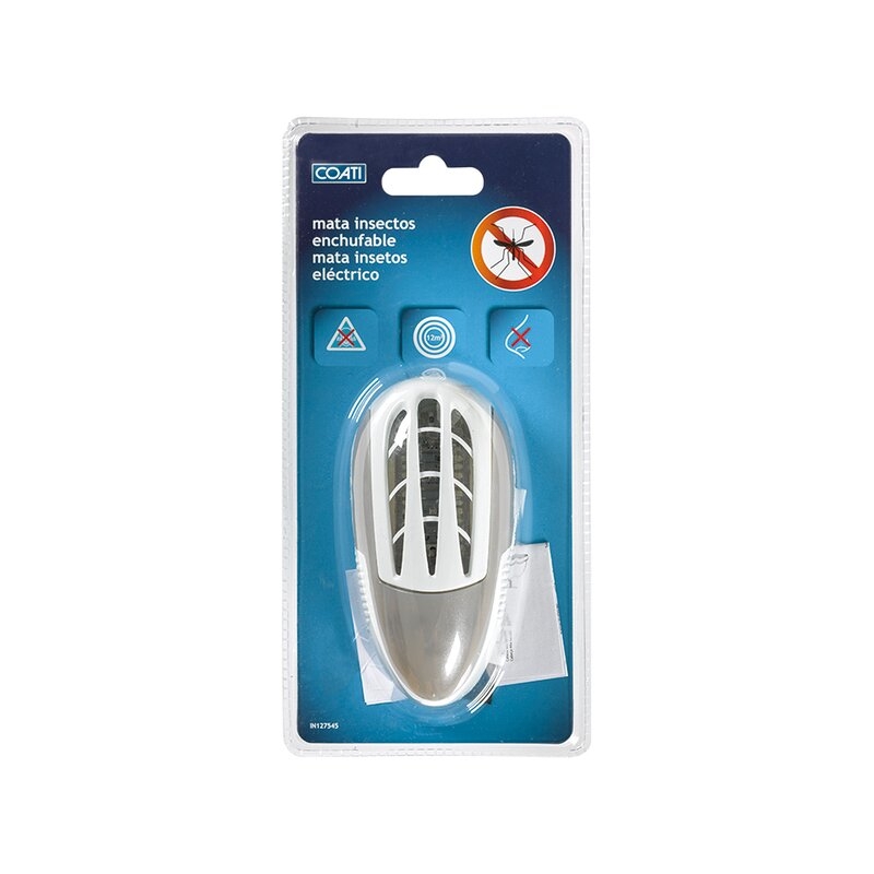 Mata insectos enchufable mini LED cobertura 12m² consumo 1W blanco Coati