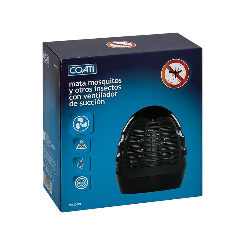 Mata mosquitos con ventilador cobertura 28m² negro coati