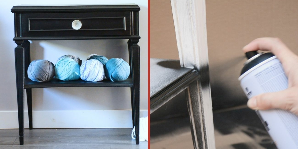 Mueble antiguo renovado con pintura en spray | C88