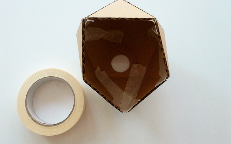 Proyecto reciclado lampara origami