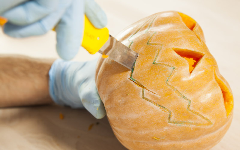 Puntualizar cara calabaza de Halloween