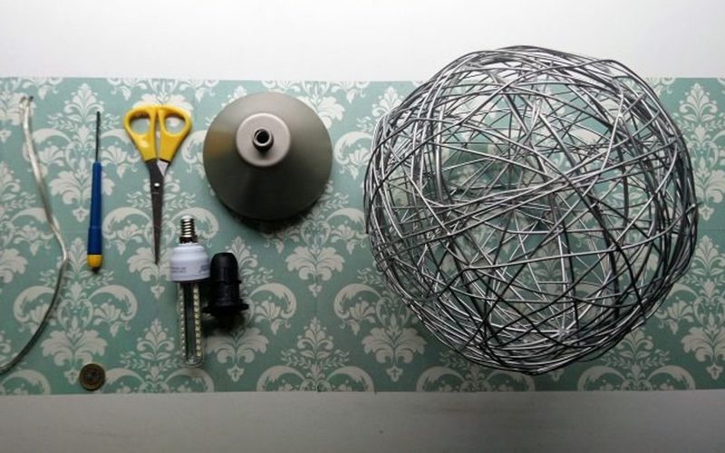 Materiales para una lámpara DIY