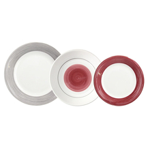 Vajilla porcelana 18 piezas Virginia Marsala