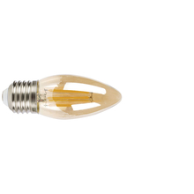 Bombilla con filamento LED vela vintage DUOLEC E27 luz cálida 4W